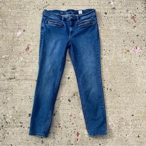 We The Free Dark Blue Skinny Jeans with Front Zipper Pockets